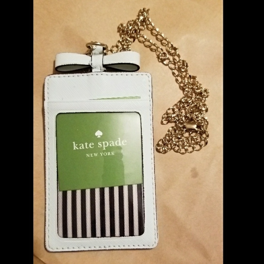 AUTHENTIC Kate Spade ID holder w chain